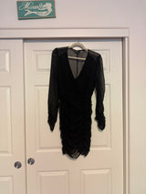 Nasty Gal Sheer For You Ruched Mini Dress