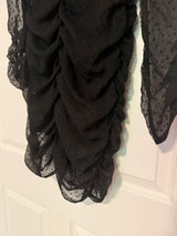 Nasty Gal Sheer For You Ruched Mini Dress