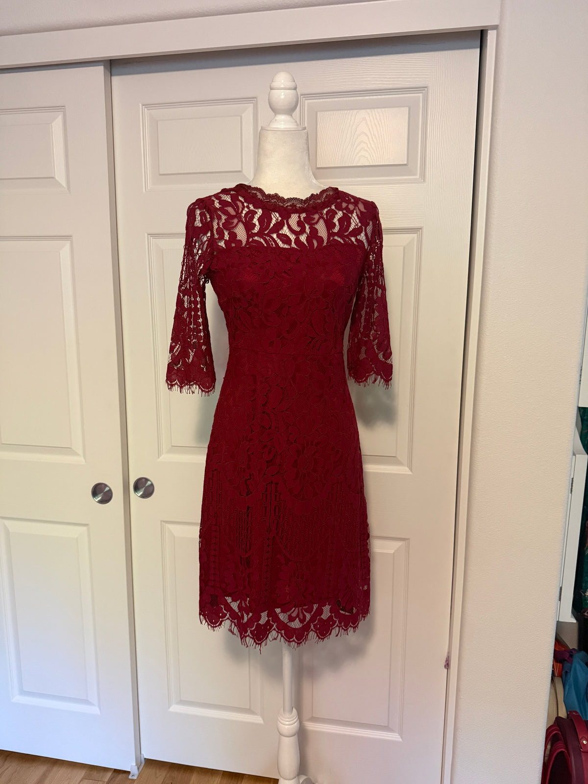 NWT Pinup Fashion Red Lace Mini Dress