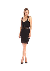 Guess Cassidy Crochet Mini Dress in Black