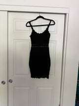 Guess Cassidy Crochet Mini Dress in Black