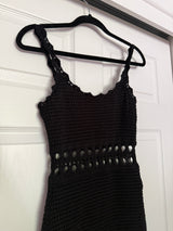 Guess Cassidy Crochet Mini Dress in Black