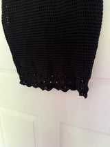 Guess Cassidy Crochet Mini Dress in Black