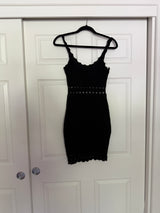 Guess Cassidy Crochet Mini Dress in Black