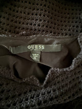 Guess Cassidy Crochet Mini Dress in Black