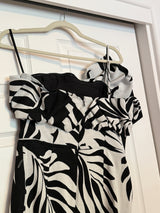 NWT WHBM One-Shoulder Jacquard Dress, Sz 4