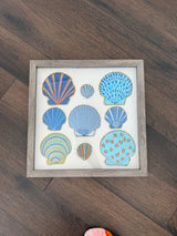 Painted Shells in Frame