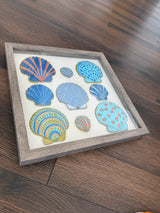 Painted Shells in Frame