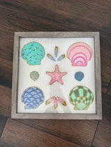 Painted Shells in Frame