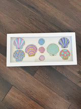 Shells in Frame - White Rectangle