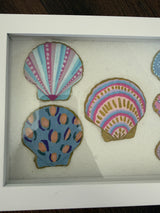 Shells in Frame - White Rectangle