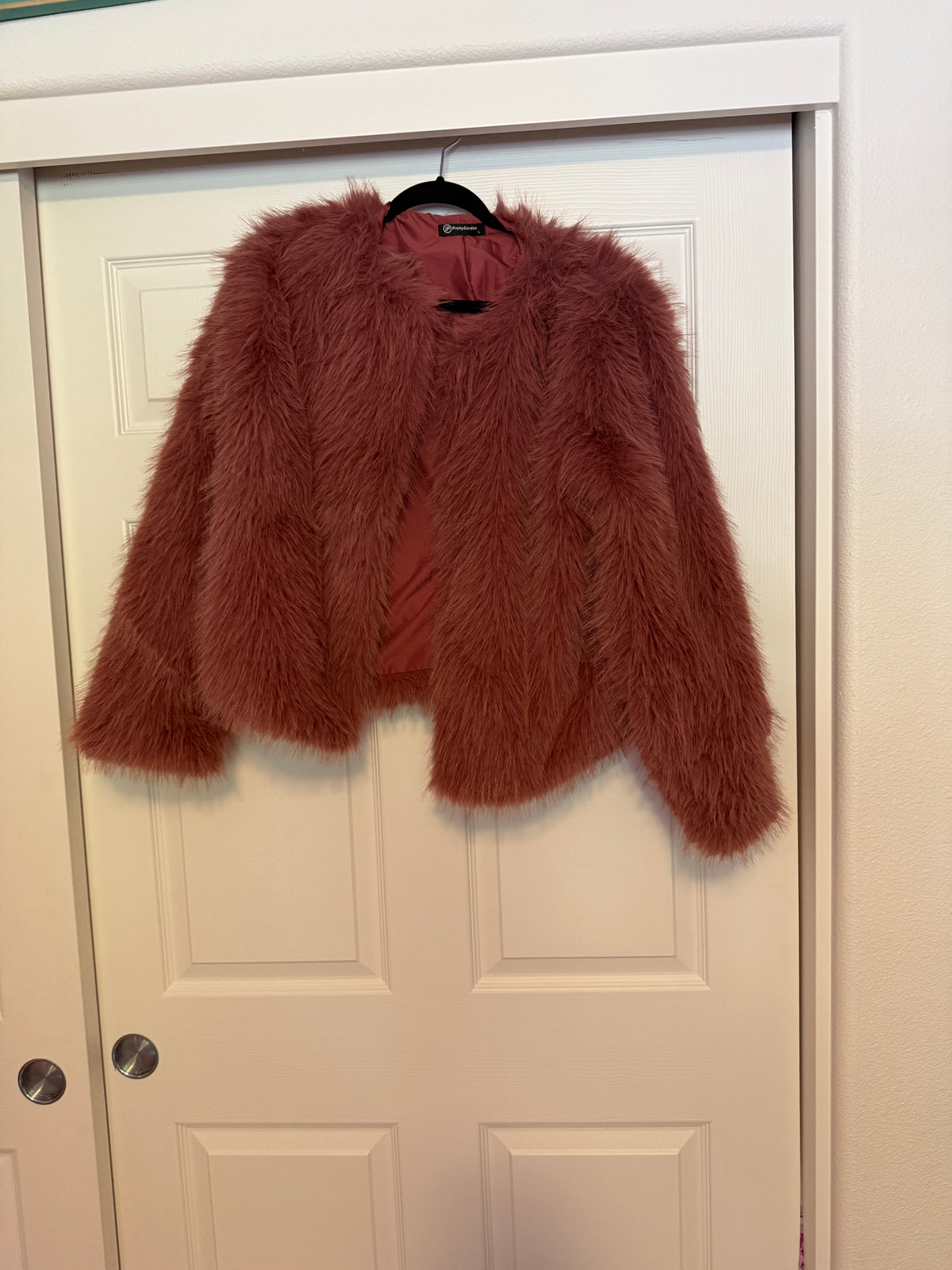 Pink Faux Fur Jacket - Pretty Garden