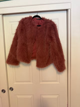 Pink Faux Fur Jacket - Pretty Garden