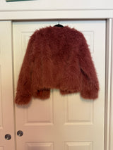 Pink Faux Fur Jacket - Pretty Garden