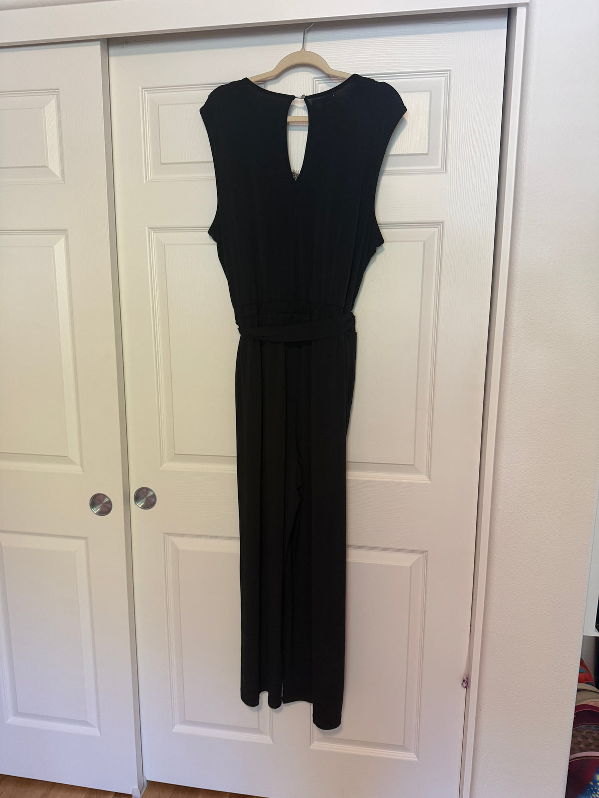 NWT Maurices Black Lace Trim Pocket Jumpsuit