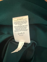 Express V-Neck Tie Waist Straight Leg Jumpsuit with Pockets in Deep Teal