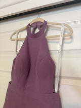 Azazie Clarice A-Line Halter Chiffon Dress in "Wisteria"