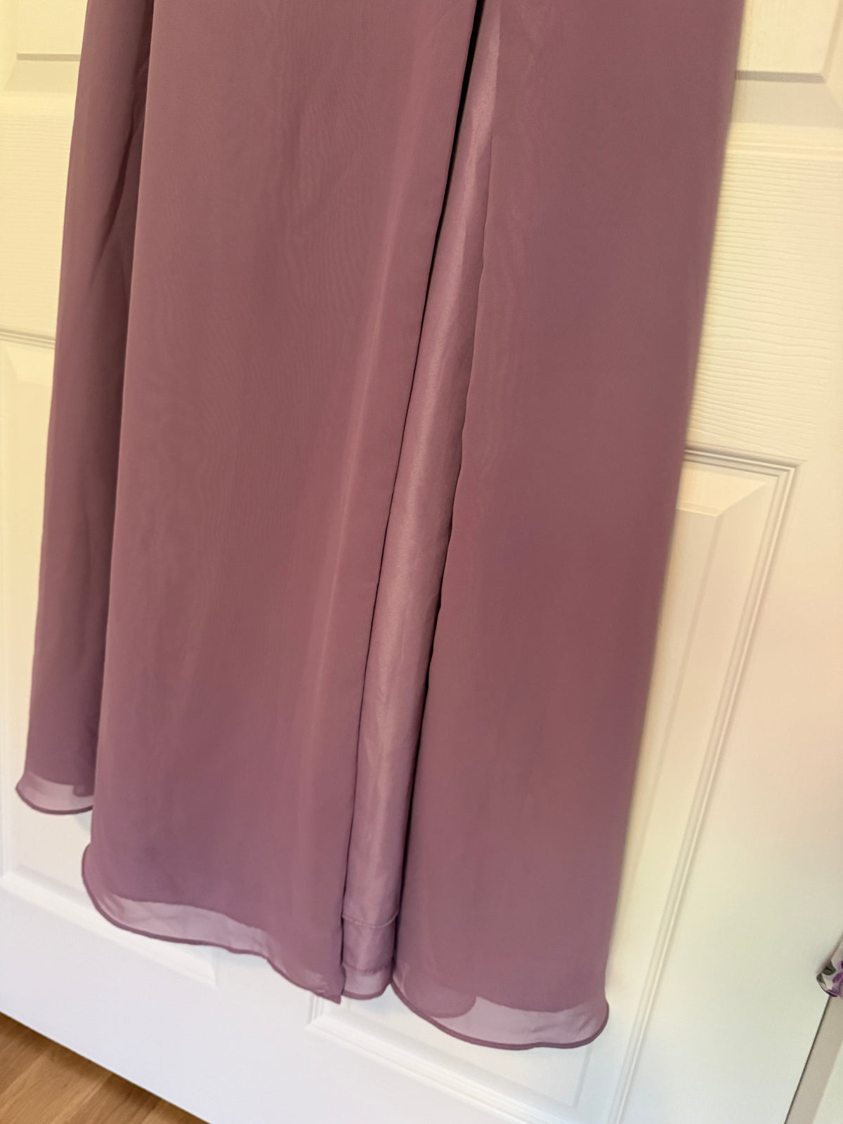 Azazie Clarice A-Line Halter Chiffon Dress in "Wisteria"
