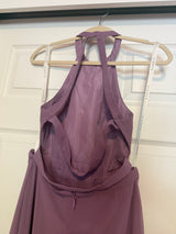 Azazie Clarice A-Line Halter Chiffon Dress in "Wisteria"