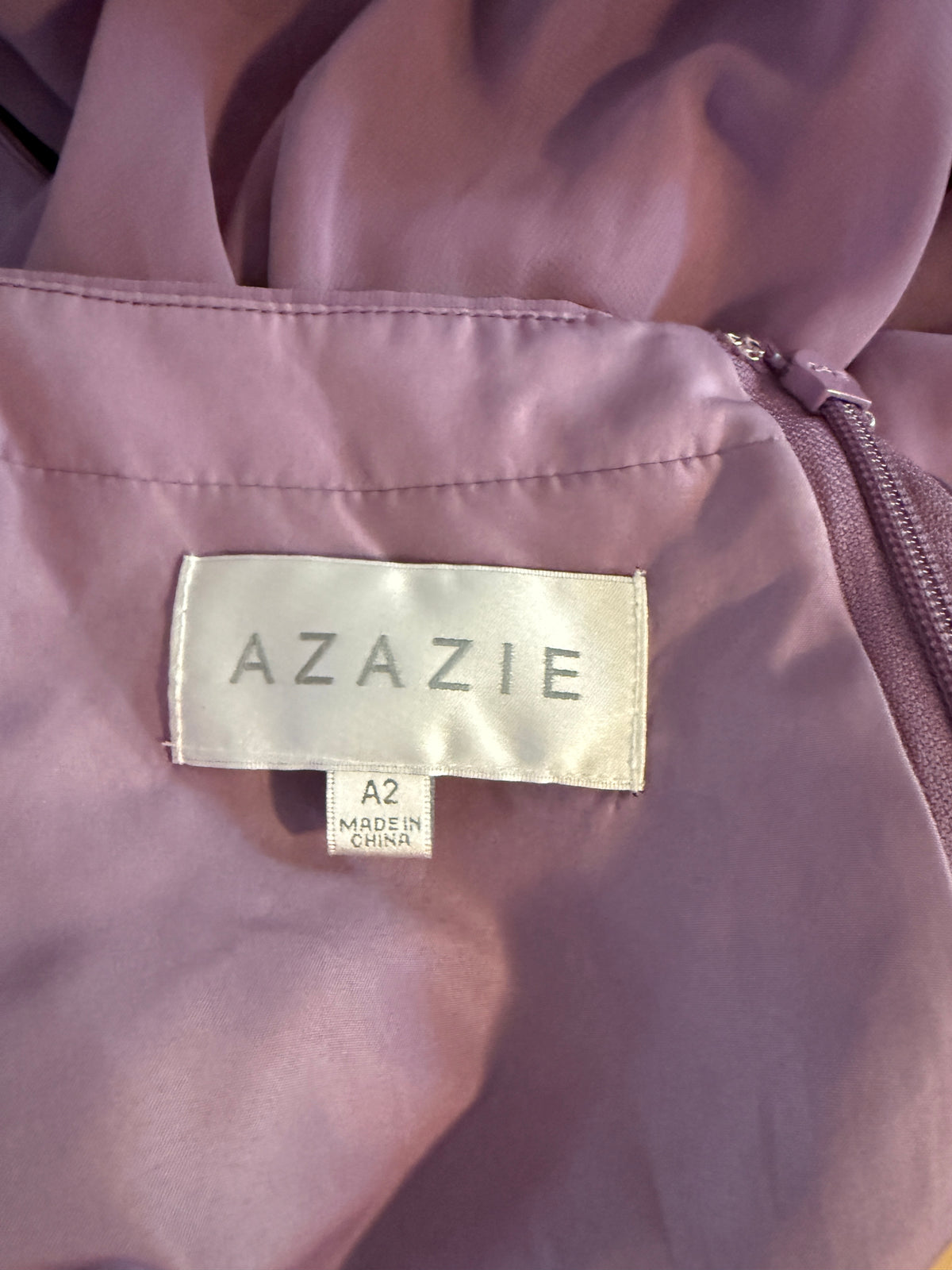 Azazie Clarice A-Line Halter Chiffon Dress in "Wisteria"