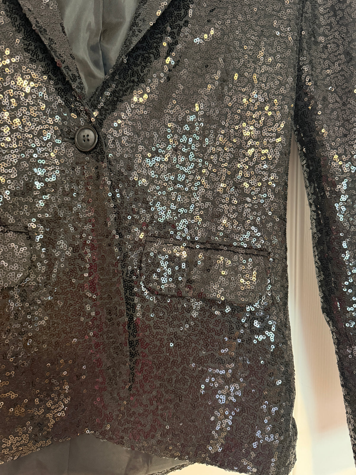 Vylette Black Sequin Blazer