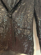 Vylette Black Sequin Blazer