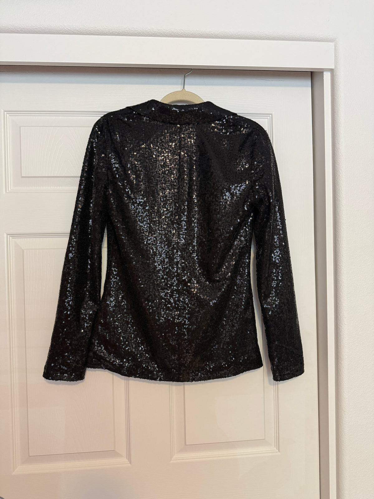 Vylette Black Sequin Blazer