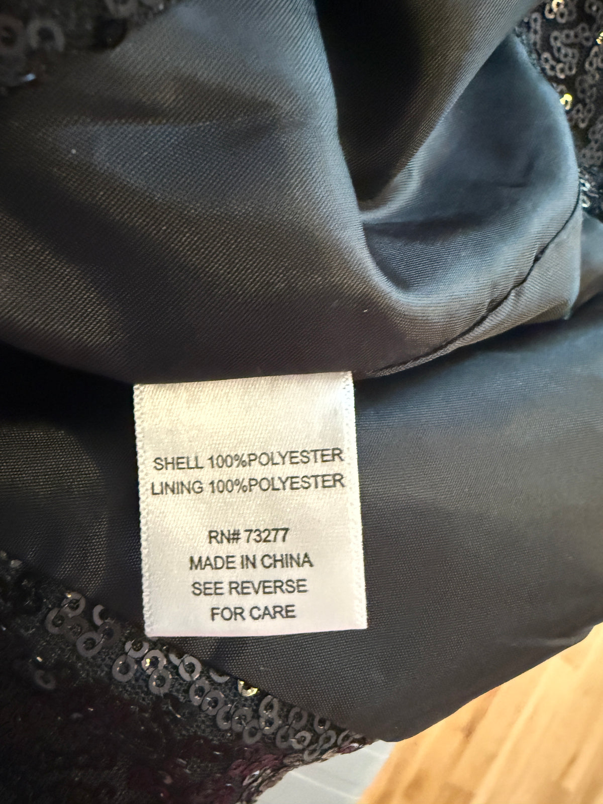 Vylette Black Sequin Blazer