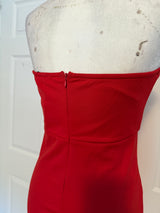 NWT Celebrity Fashion Hera Collection strapless red corset mini-dress