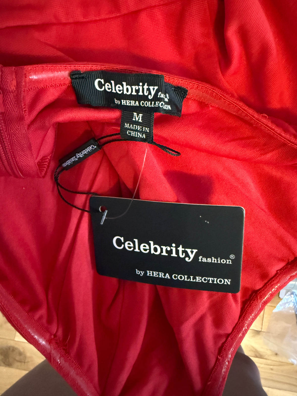 NWT Celebrity Fashion Hera Collection strapless red corset mini-dress