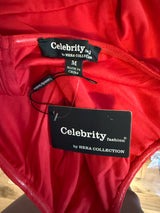 NWT Celebrity Fashion Hera Collection strapless red corset mini-dress