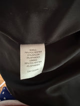 WHBM Black Notch-Neck Bubble Hem Tick Stitch Party Dress