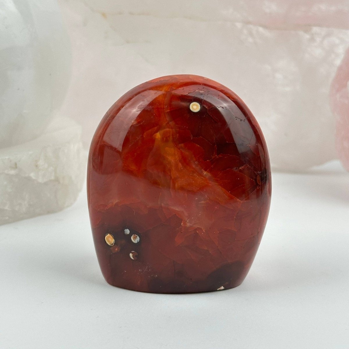 Carnelian Crystal Polished Cut Base