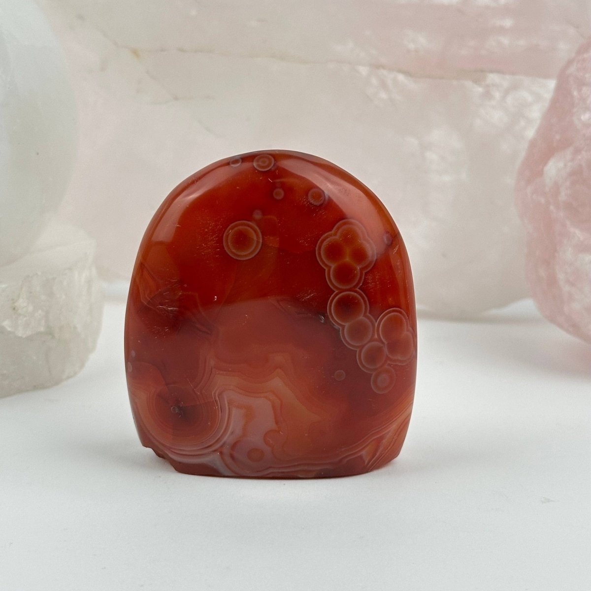 Carnelian Crystal Polished Cut Base