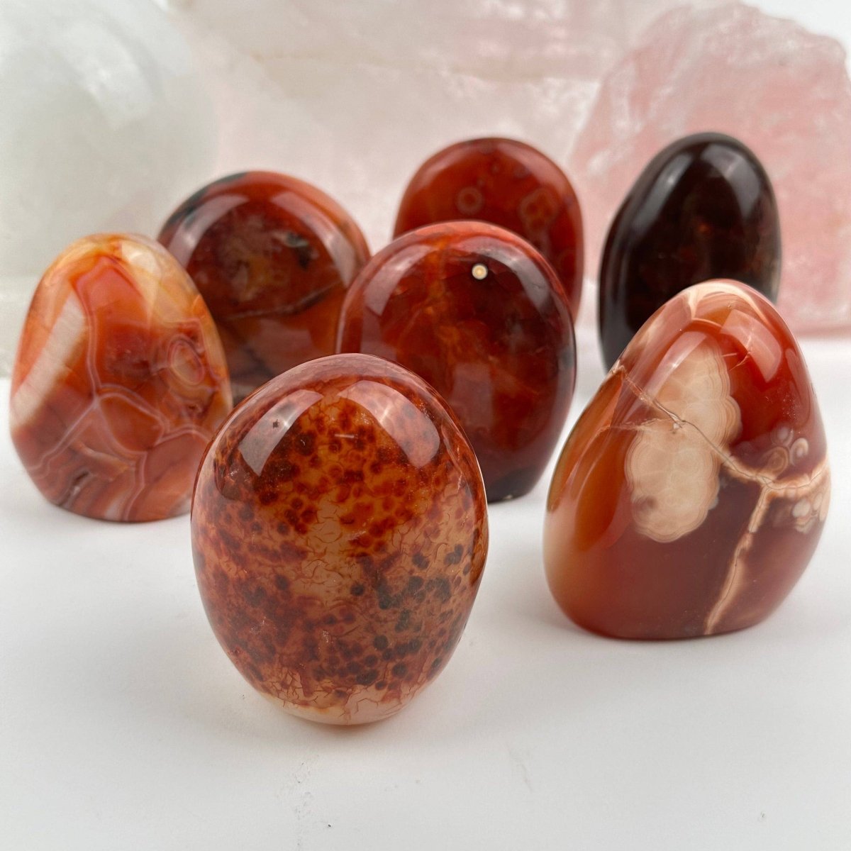 Carnelian Crystal Polished Cut Base