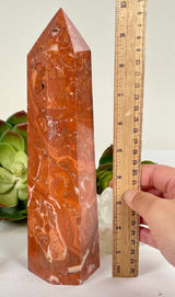 Red Jasper Crystal Obelisk