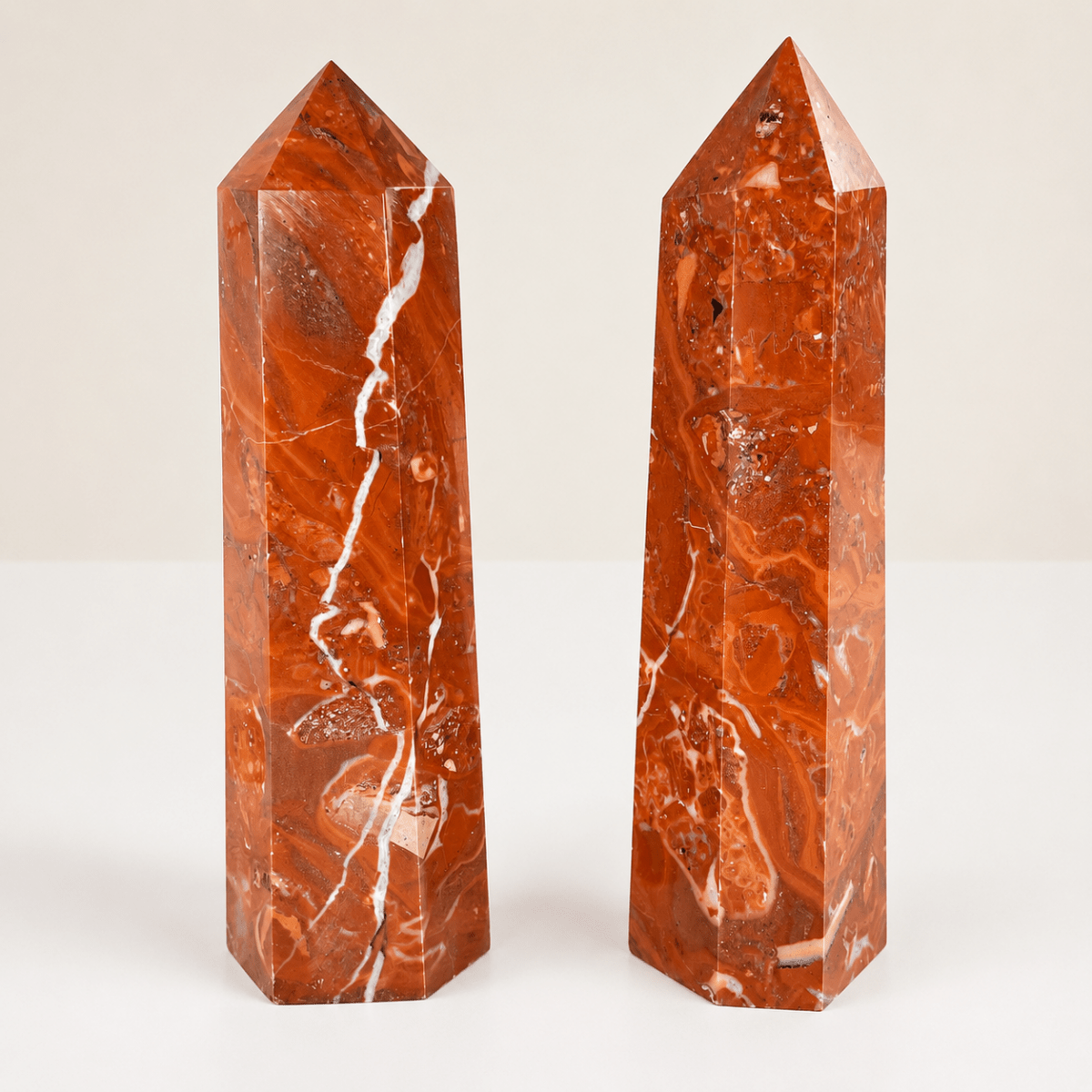 Red Jasper Crystal Obelisk