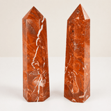 Red Jasper Crystal Obelisk