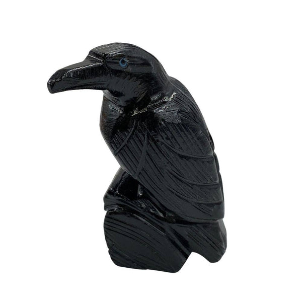 Black Onyx Raven Figurine