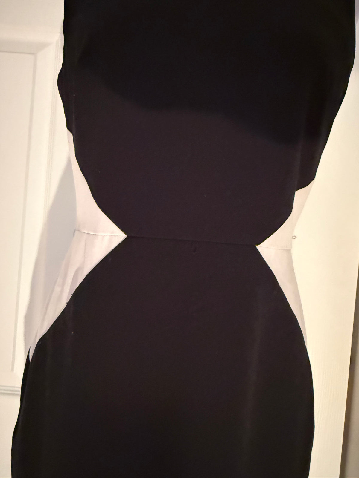Calvin Klein Black/White Hourglass Illusion Dress