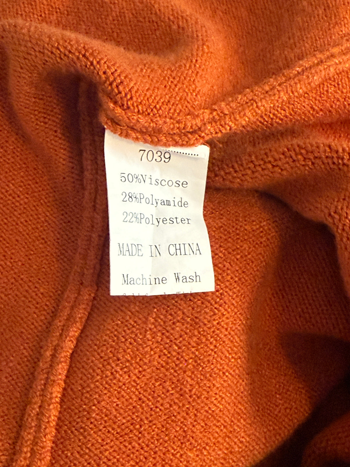 KIRUNDO Long Sleeve Turtleneck Sweater Dress in Rust/Orange