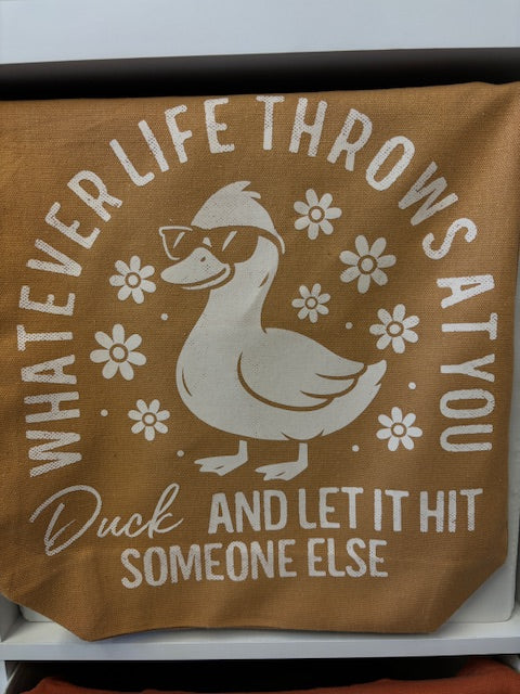 Whatever Life Throws at you Duck... Book Bag