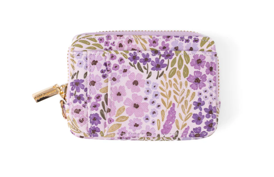 Lilac Floral-Zip Wallet