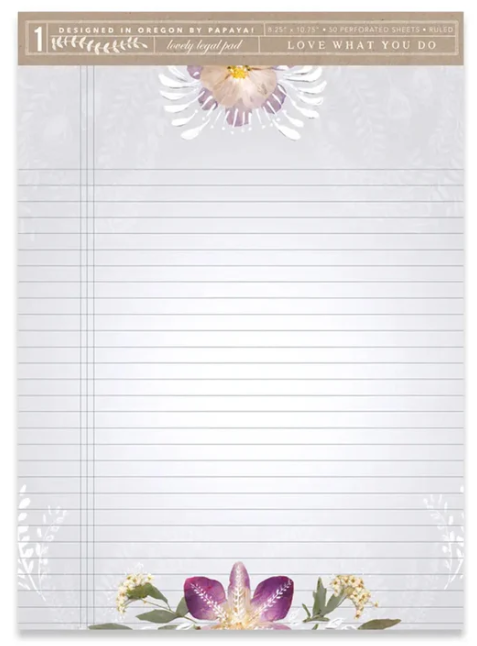 Orchid Lace-Lovely Legal Pad