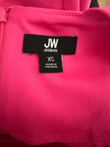 Jason Wu Hot Pink Bodycon Scuba Dress with Floral Neckline