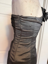 Hailey Logan by Adrianna Papell One Shoulder Bodycon Mini Dress - Gunmetal