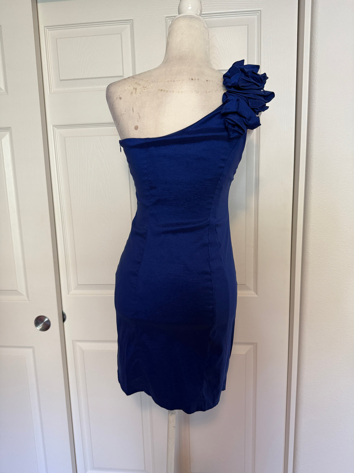 Hailey Logan by Adrianna Papell One Shoulder Bodycon Mini Dress - Royal Blue