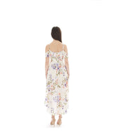 IZ Byer Cold Shoulder Asymmetrical Maxi Romper Dress