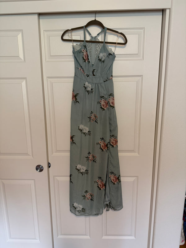 Fourteen Twelve mint green floral maxi dress