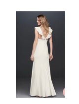 NWT DB Studio Ruffled V-Neck Gown in Ivory